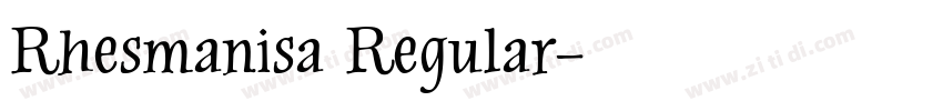 Rhesmanisa Regular字体转换